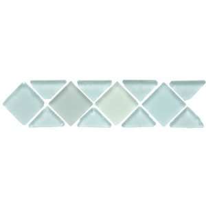   Style Large Triangle & Square Tumbled Glass Borders Volta Ceramic Tile
