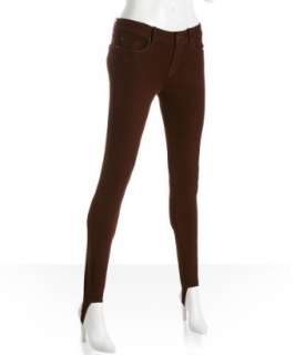 for All Mankind burgundy lightweight stretch stirrup jeans   