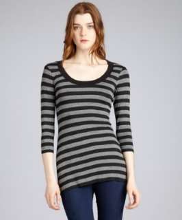 Bailey 44 black and mercury striped jersey Peep Hole long sleeve top 