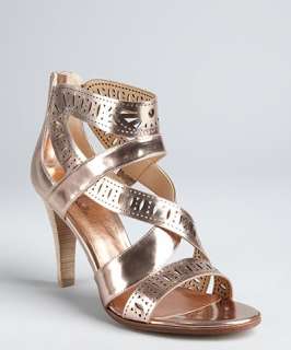 BELLE by Sigerson Morrison rose gold metallic leather Samara strappy 