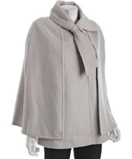 Tahari macrame wool blend Belle scarf detail cape coat   up 