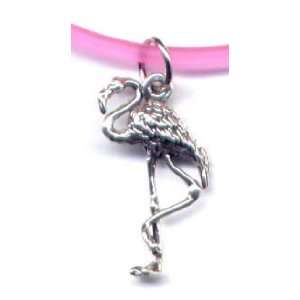   Pink Flamingo Ankle Bracelet Sterling Silver Jewelry 