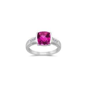   Ring   Diamond & Pure Pink Topaz Ring in 14K White Gold 3.5 Jewelry