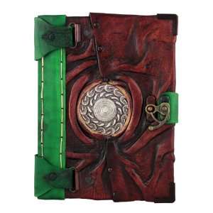   Shield on a Red Handmade Leather Bound Journal MR655