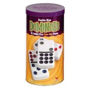  Dbl9 Color Dot Dominoes in Tube Toys & Games