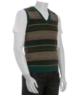 Paul Smith hunter wool cashmere fair isle sweater vest   up to 