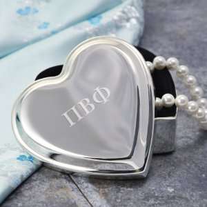  Greek Silver Heart Keepsake Box 
