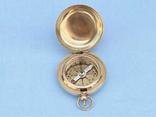 Brass Push button compass 2 Nautical Navigation  