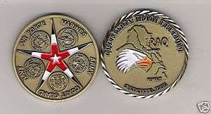 CHALLENGE COIN CAMP BUCCA IRAQ BAGHDAD ARMY NAVY USAF M  