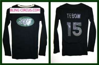   NY Jets Tim Tebow Bling Jersey Tank Top Tee T Shirt Long Sleeve  