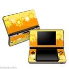 NINTENDO DSi XL DecalGirl Glossy Skin ~ RETRO FLOWERS ORANGE