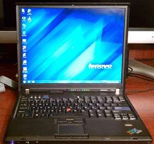 IBM THINKPAD T60 1.83GHz 1.5GB 60GB HDD DVD WINDOWS 7.  