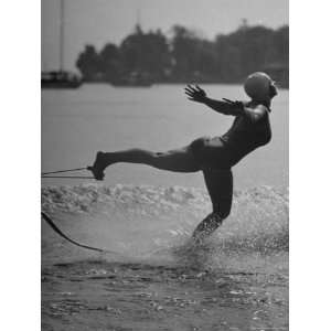  Woman Competing in the National Water Skiing Championship 