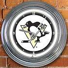 PITTSBURGH PENGUINS 15 IN NEON ILLUMINATED WALL CLOCK