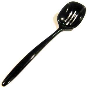 Melamine Slotted Spoon, 12 Long, Black 