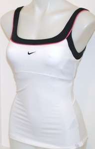 Nike Womens Smash Strappy Tennis Tank Top White/Char/Pk  