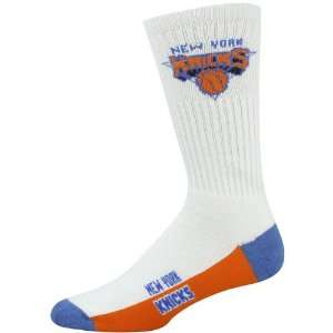  New York Knicks White Tri Color Team Logo Tall Socks 