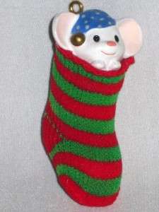 1981 HALLMARK ORNAMENT   Stocking Mouse   QX412 2  