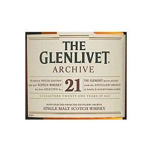    The Glenlivet Scotch 21 Years Old 750ML Grocery & Gourmet Food