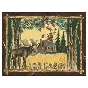 Log Cabin   Moose