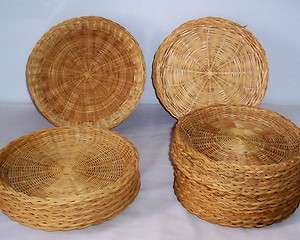 Wicker Bamboo Picnic Paper Plate Holders Woven Multiple Listing Choice 