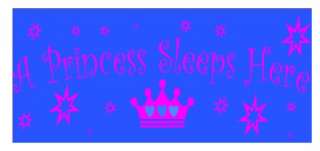 Princess Sleeps Here Girls Bedroom Decor Vinyl Art  