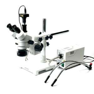   Stand Fiber Optic Microscope + USB Camera Industrial & Scientific