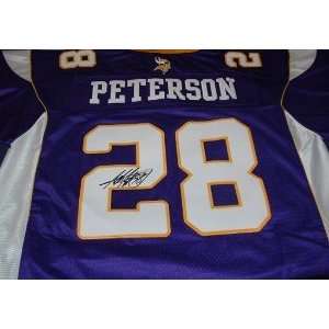   Peterson Autographed Uniform   Purple Reebok EQT