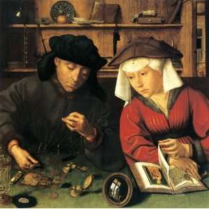  CANVAS Money Changer and His Wife 1514 by Quentin Metsys 