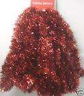 Red shiny Christmas Garland 3 strands total  