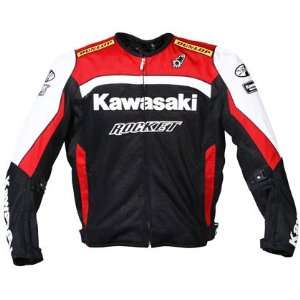    Kawasaki Replica Mesh Motorcycle Jacket Red/Black Automotive