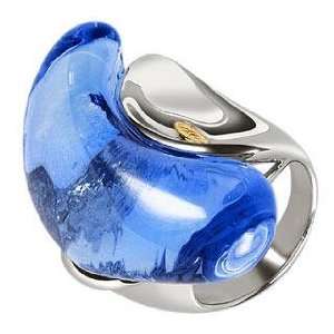   Vanita   Blue Murano Glass Stone Ring USA 7  UK N  IT 14 Jewelry