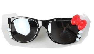   Sunglasses Black Lens w/Red Bow,Beard Clear Glasses Nerd Wayfarer