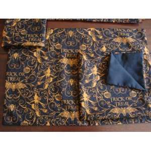   Witchy Trick or Treat Table Placemats and Napkins Set 