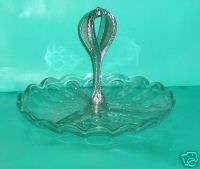 Princess House Divided Glass Tray with Handle  