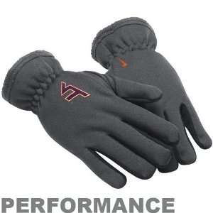 com Nike Virginia Tech Hokies Charcoal Therma FIT Performance Gloves 