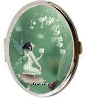 Lily Of The Valley Rachel Anderson Fantasy Art Compact Mirror  