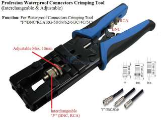 COMPRESSION TOOL CABLE CRIMPER F BNC RCA RG6 CONNECTOR  