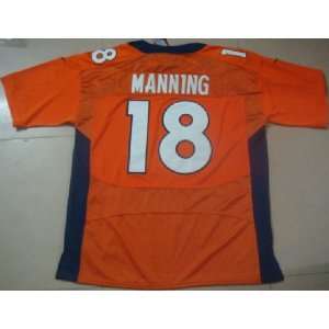   Uniforms #18 Peyton Manning Football Orange Jerseys Size 44 Sports