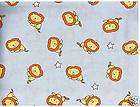 Quilt Quilting Fabric Baby Bible Daniels Lions Light Blue Cotton BTY