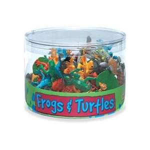  (2x3) Frogs and Turtles Animals Hand Painted Replica Toys 
