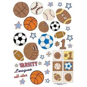 Sport Ball Baseball Soccer Football Basketball Wall Sticker Decor IHS 