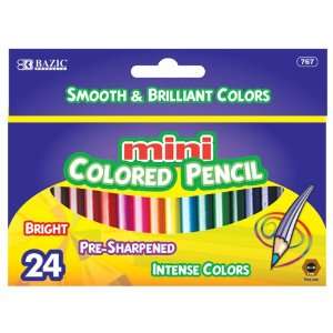  BAZIC 24 Mini Color Pencil, Case Pack 24