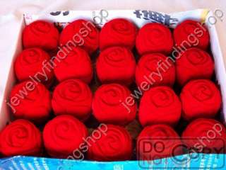 24 pieces Romantic red Rose rings Gift Box  