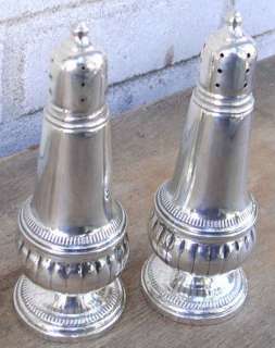   Crown Sterling Silver Salt & Pepper Shakers~Great Condition  