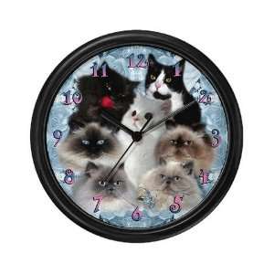  Himalayan and Persian Cats Wall Clock by 