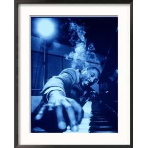 Running His Fingers Over a Pianos Keys Photos To Go Collection Framed 