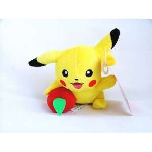  Pokemon Mini Plush Figure Pikachu with Apple Toys & Games