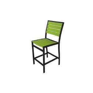   Euro Recycled Plastic Side Patio Counter Chair Patio, Lawn & Garden