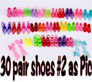 lots 30 pair barbie clothe sexy high heel shoes
